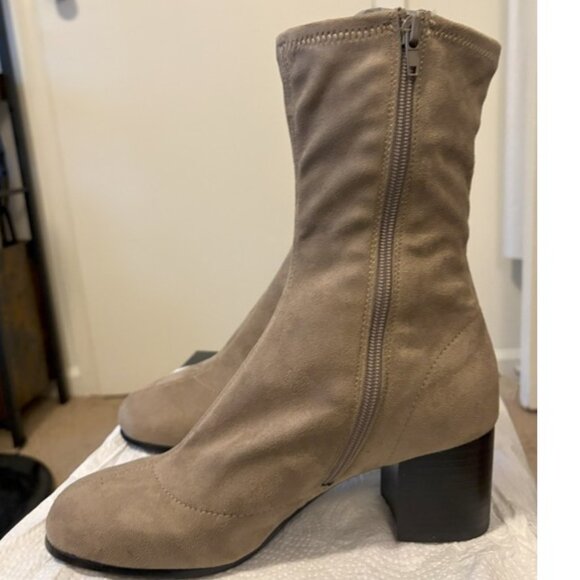 Design Lab Sool Fabric Mid Calf Booties 9M - Picture 1 of 5